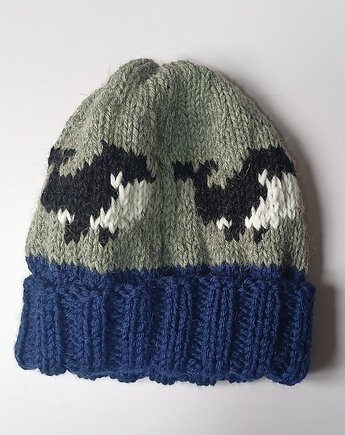 PROMOCJA jedna sztuka! czapka unisex ze 100% miękkiej wełny, orki, cosy creation