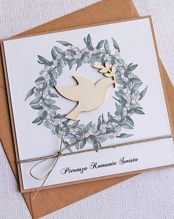 Kartka z życzeniami : I Komunia Święta, kaktusia