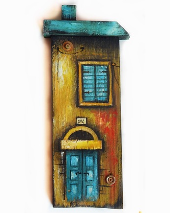 Casa loca I, domek obraz na starej desce, Galeriai