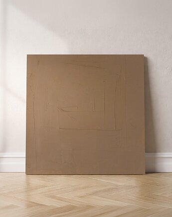 SRC #08 I Teksturowana, neutralna sztuka ścienna 50x50 cm, holi craft