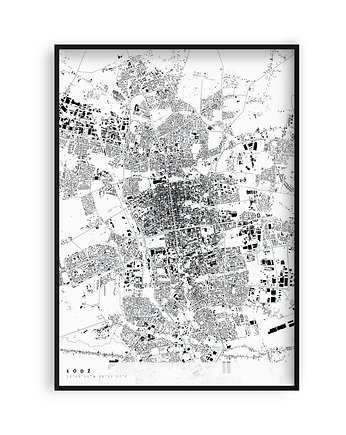 Mapa Łodzi,  Plakat Łódź,  Mapy miast, PLAKATY GEOMETRYCZNE