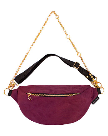 Nerka zamsz fiolet, sacky bag