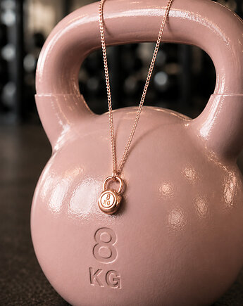 KETTLEBELL- naszyjnik różowe złoto, ISSI Jewelry