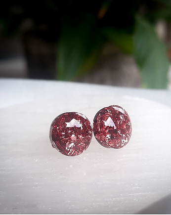Kolczyki sztyfty fioletowe, Figa handmade accessories