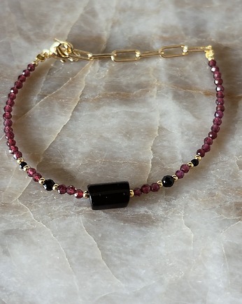 Bransoletka damska Granat i Turmalin, Chmolowska Jewellery