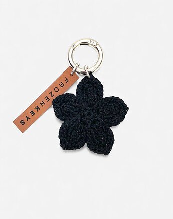 Brelok Kwiat Czarny ze Srebrnym Zapięciem, Frozen Keys