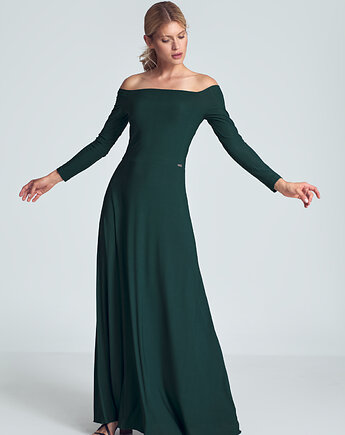 Elegancka długa sukienka hiszpanka z długim rękawem - M707, FIGL