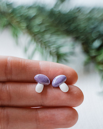 Kolczyki porcelanowe FUNGI, rękoczyny