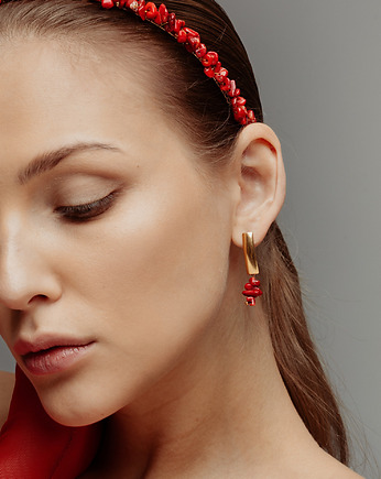 Kolczyki pozłacane Coral Light, Republika jewelry