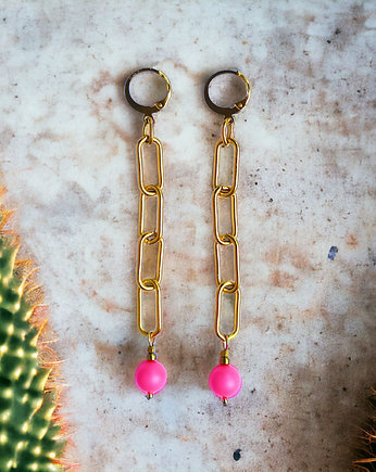 Swarovski neon pearls : neon pink, kaktusia