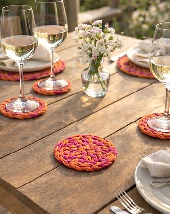 Zestaw 4 sztuk podkładek Sunset Muse, GANGSTA KNIT