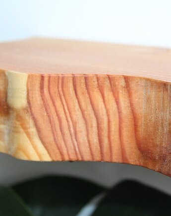 Półka ścienna z niewidocznym mocowaniem - naturalny modrzew 34/14 cm, VANLORR