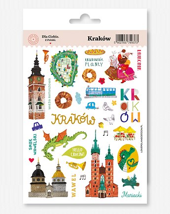 Naklejki A5 Kraków, LOVE POLAND DESIGN