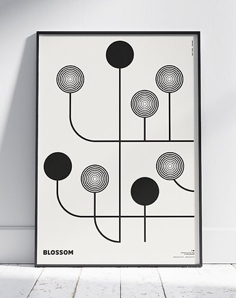 Plakat abstrakcyjny, abstrakcja, geometria - Blossom, Kwiaty, Galeria EMU