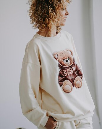 Bluza oversize Biscuit Teddy dla mamy i taty, BejbiStory
