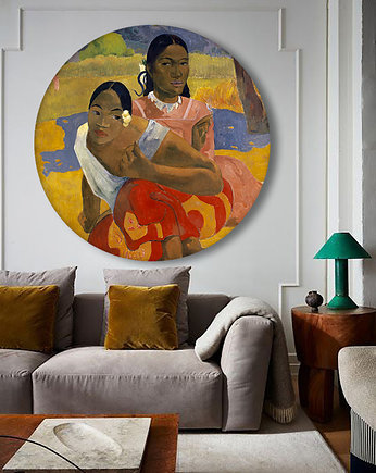 "Dwie kobiety" Paul Gauguin  - okrągły obraz, Lucci Design