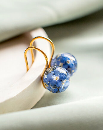 Kolczyki z niezapominajkami, nature gift