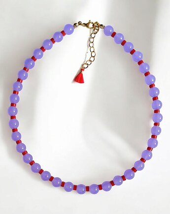 Choker : lavender & red : summer collection, kaktusia