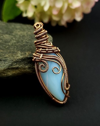 Wisiorek z opalitem, Blue Pearl Art