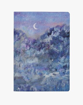 Night Meadow - notatnik A5, bullet journal, dziennik, planer w kropki, Devangari Art