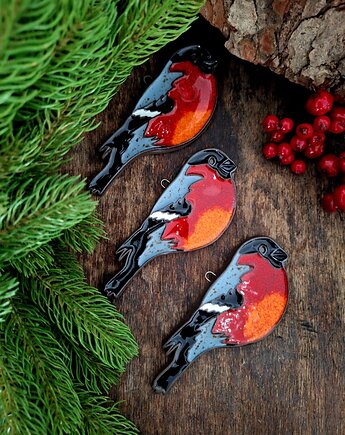 Ceramiczny ptak 3 sztuki dekoracja ścienna, Wooden Love