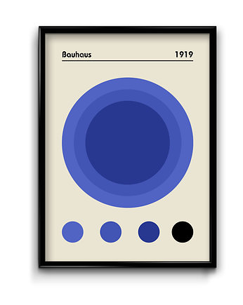Plakat Bauhaus Blue No.2, OSOBY - Prezent dla taty
