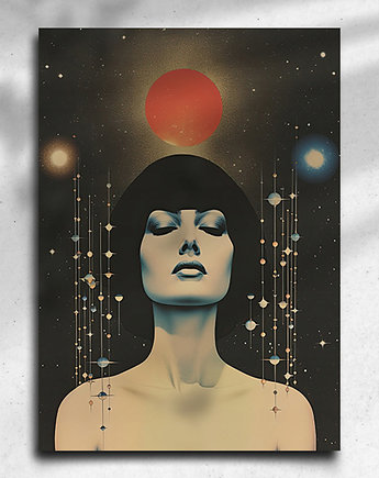 Plakat / Surrealistyczny Kolaż / Kobieta, OKAZJE - Prezent na Wesele