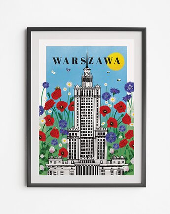Plakat Warszawa Pałac Kultury Łąka, LOVE POLAND DESIGN