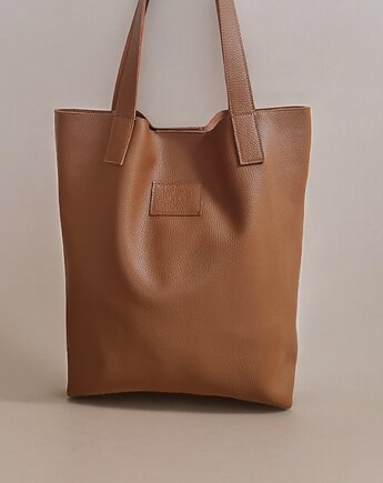 Duża Shopper Bag Mocha Mousse. Duża Shopperka z frędzlami skóra naturalna, UNIQUE HandMade