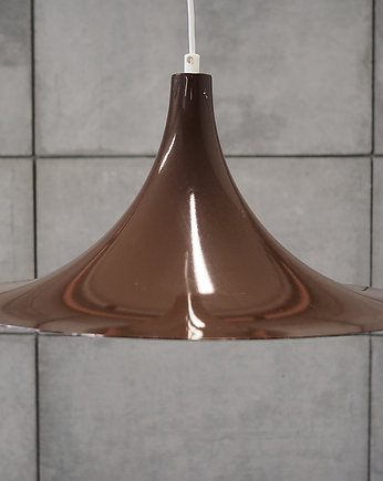 Lampa wisząca brązowa, duński design, lata 60, Przetwory design