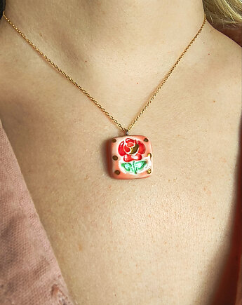 Naszyjnik pozłacany Róża Kolekcja Parian, ZIĘBA