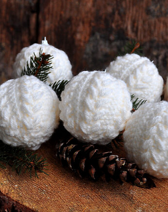 Szydełkowe bombki 6szt, mamuta