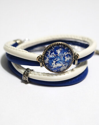 Bransoletka - Kwiaty, ornamenty - owijana, yenoo