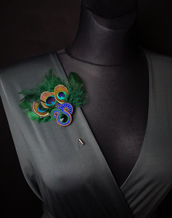 Peacock Eye- broszka soutache, Mró Soutache