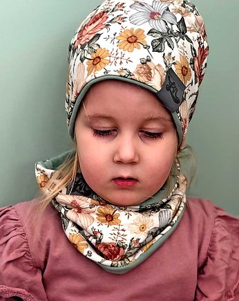 Komplet dla dziewczynki wiosenny kwiaty retro, ŁAP NAS