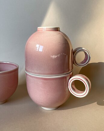 Filiżanka, 220 ml  vintage retro [jasny róż], FORMY PROSTE