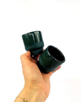 Szmaragdowa czarka ceramiczna, poLEPIONE