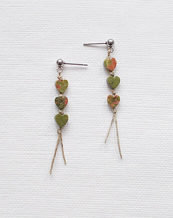 Kolczyki serduszka Unakit, galeria nuit