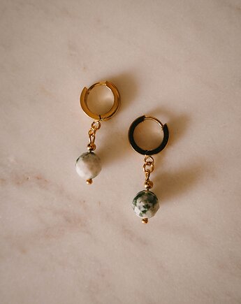 Kolczyki z zawieszką z kamienia naturalnego, MAYBEJWLR