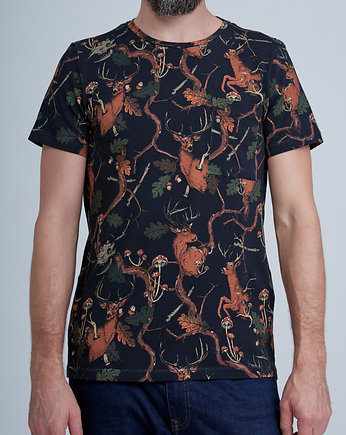 T-shirt męski w print Deer, NO SUGAR WEAR