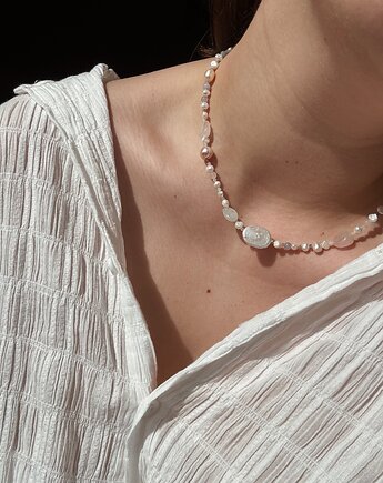 Naszyjnik pastele i perły, Chmolowska Jewellery