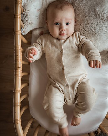 Rampers niemowlęcy Linen Natural, OKAZJE - Prezent na Baby shower