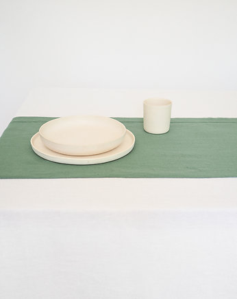 Bieżnik Lniany EUCALYPTUS GREEN, so linen!