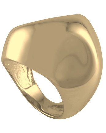 Srebrny pozłacany pierścionek GEO, ATdiament
