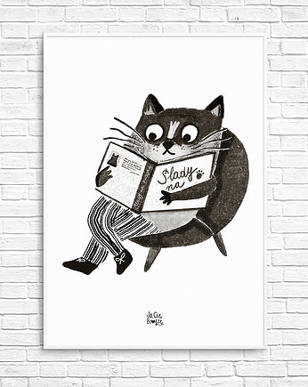 Plakat Zaczytany kot, JaCieBrosze