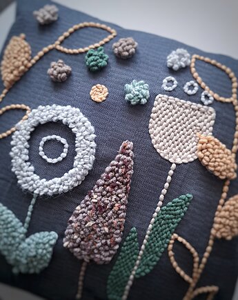 Nowość! Poduszka dekoracyjna kwiaty boho, PUCHAKI