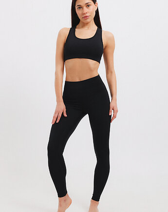 Ocieplane Legginsy z Wysokim Stanem ICON - Black, LIGAS