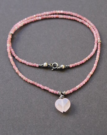 Naszyjnik różowe serce, fado