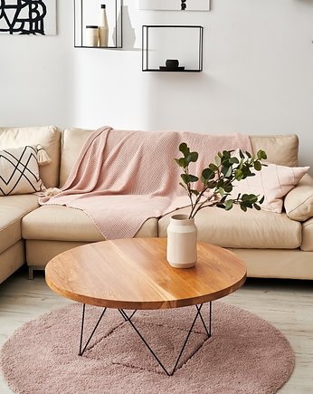 Dębowy stolik kawowy STOCKHOLM ROUND, Projekt Loft