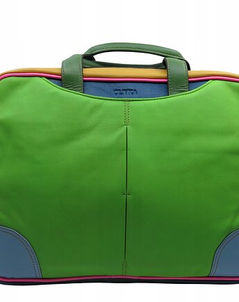 Aktówka skórzana torba damska na laptop do 16'' regulowany pasek OLIVKA, Olivka Warsaw